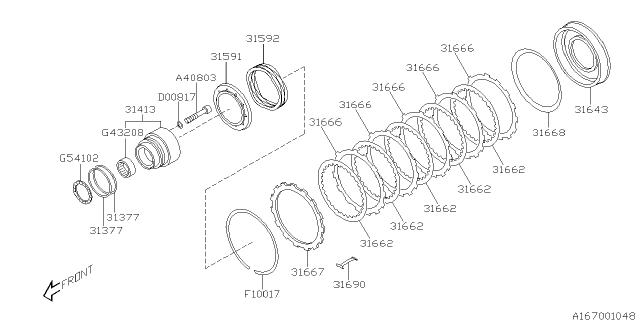 2005 Subaru Outback Low & Reverse Brake Diagram