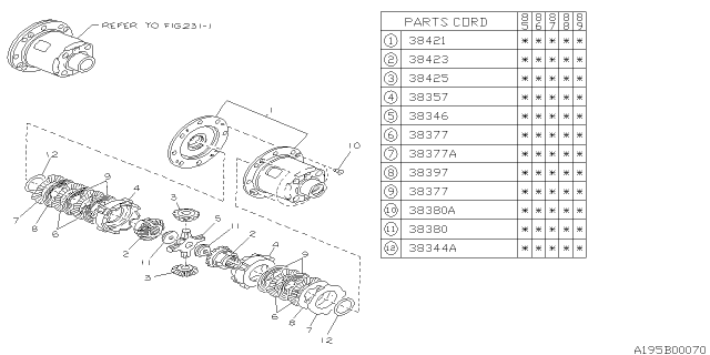 1987 Subaru GL Series Differential - Individual Diagram 3