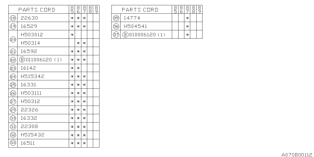 1986 Subaru GL Series Air Cleaner & Element Diagram 4