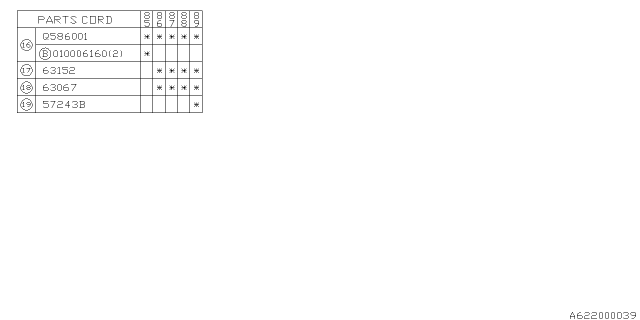 1990 Subaru GL Series Back Door Parts Diagram 2