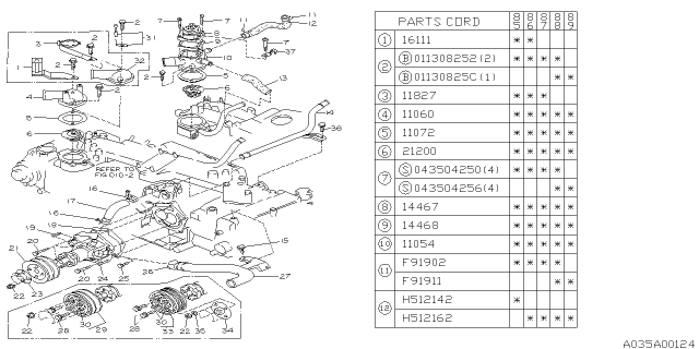 1989 Subaru GL Series Water Pump Diagram 1