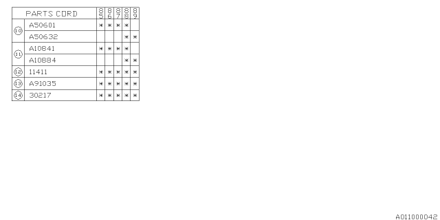 1990 Subaru GL Series Flywheel Diagram 2