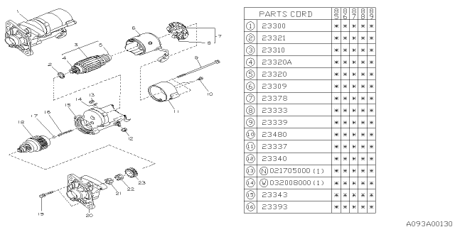 1990 Subaru GL Series Starter Diagram 6