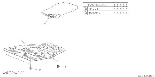 1988 Subaru GL Series Under Guard Diagram