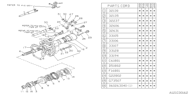 1990 Subaru GL Series PT580390 Extension Complete Diagram for 32130AA040