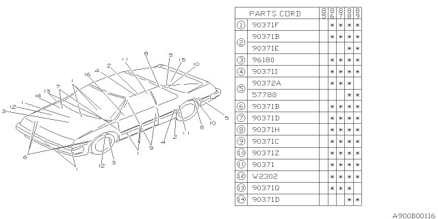 1986 Subaru GL Series Plug Diagram 1