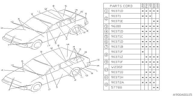 1986 Subaru GL Series Plug Diagram 3