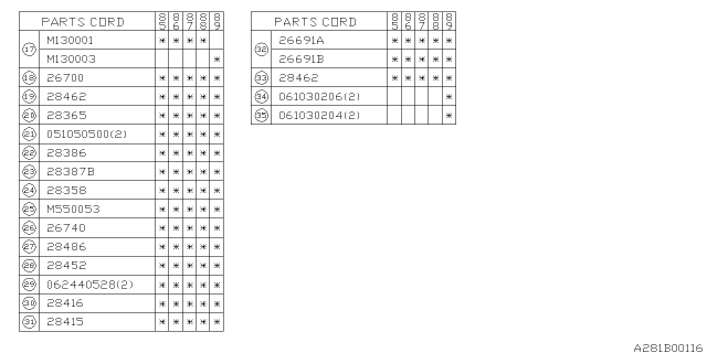 1987 Subaru GL Series Rear Axle Diagram 2