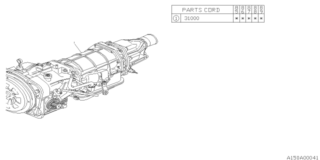 1985 Subaru GL Series Trans AY/ TA86K3F1BA Diagram for 31000AA050