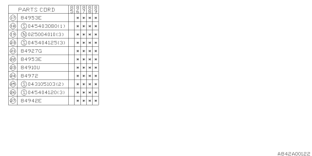 1986 Subaru GL Series Lamp - Rear Diagram 4