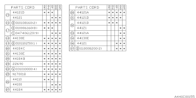 1986 Subaru GL Series Exhaust Diagram 4