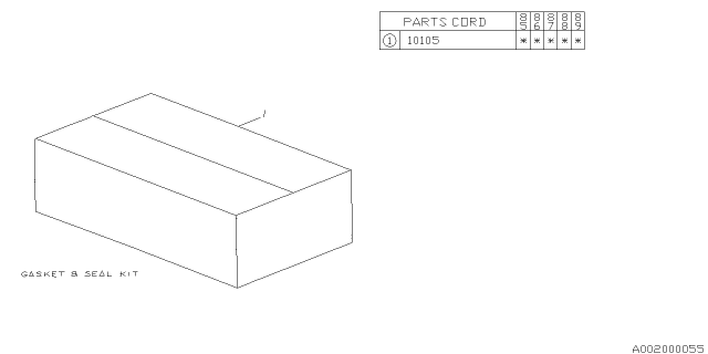 1986 Subaru GL Series Engine Gasket & Seal Kit Diagram