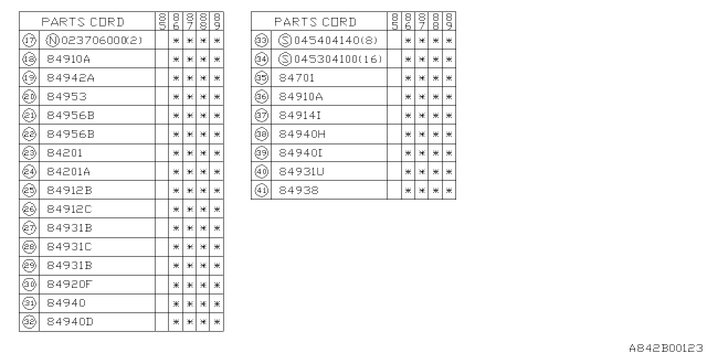 1990 Subaru GL Series Socket Diagram for 84931GA060