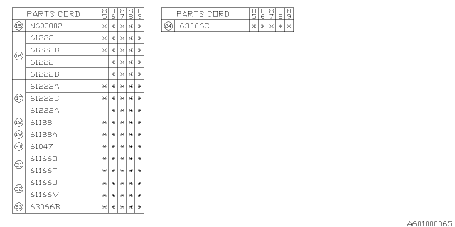 1985 Subaru GL Series Front Door Parts - Glass & Regulator Diagram 2