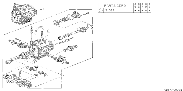 1987 Subaru GL Series Reduction Case Diagram 1