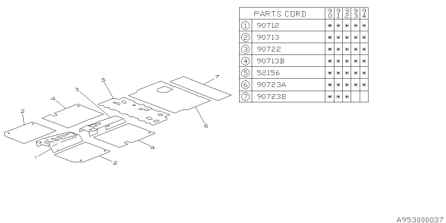 1992 Subaru Loyale SILENCER Diagram for 52156GA990