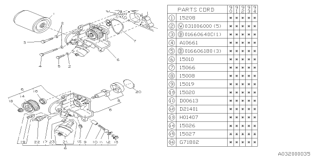 1991 Subaru Loyale Washer Diagram for 803214010