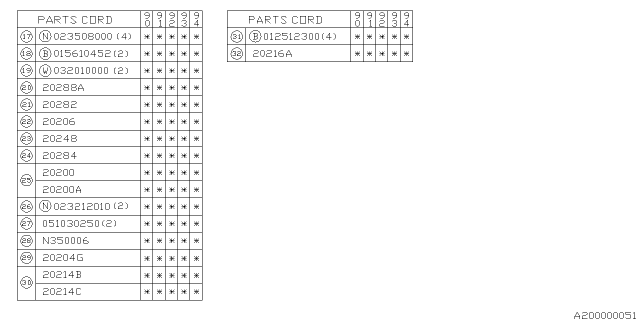 1990 Subaru Loyale Transverse Link Assembly RH Diagram for 21061GA421