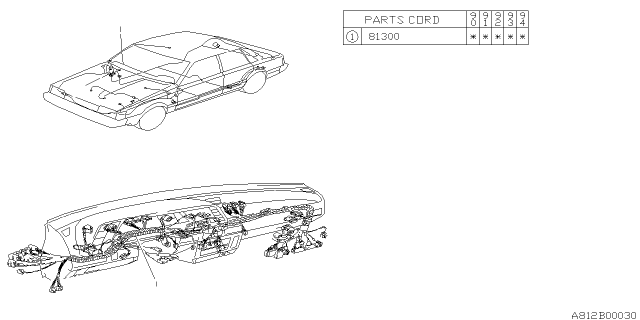 1994 Subaru Loyale Wiring Harness - Instrument Panel Diagram 1