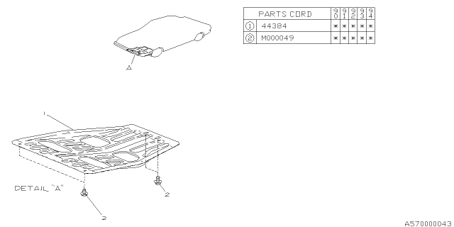 1994 Subaru Loyale Under Guard Diagram