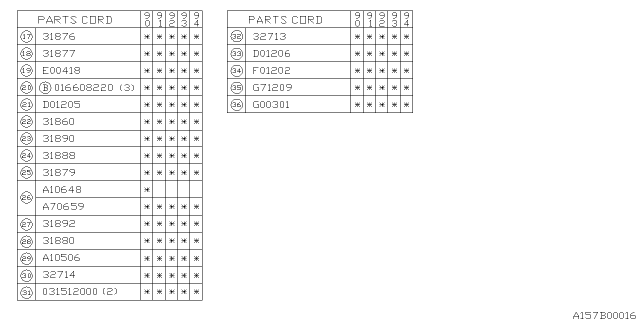 1990 Subaru Loyale Bolt Diagram for 800706590