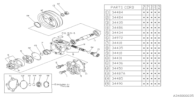 1994 Subaru Loyale Oil Pump Diagram
