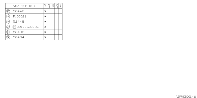 1994 Subaru Loyale Front Bumper Diagram 4