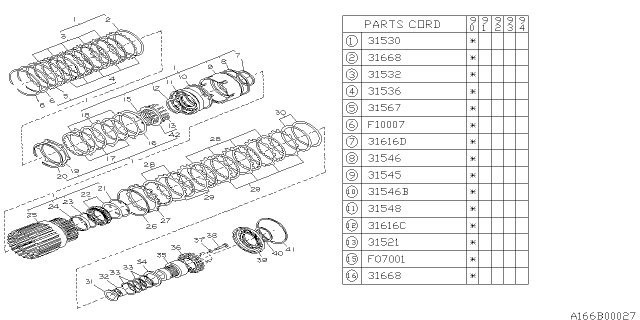 1990 Subaru Loyale Foward Clutch Diagram 3