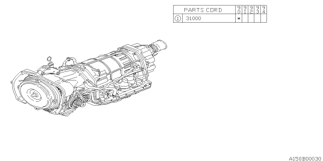 1990 Subaru Loyale Automatic Transmission Assembly Diagram 2