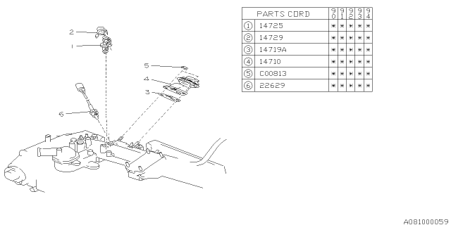 1993 Subaru Loyale Emission Control - EGR Diagram