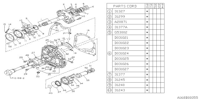 1990 Subaru Loyale Automatic Transmission Oil Pump Diagram 4