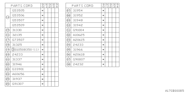 1990 Subaru Loyale Automatic Transmission Transfer & Extension Diagram 4