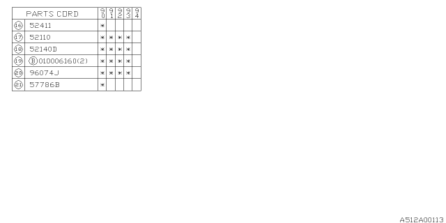 1990 Subaru Loyale Floor Panel Diagram 2