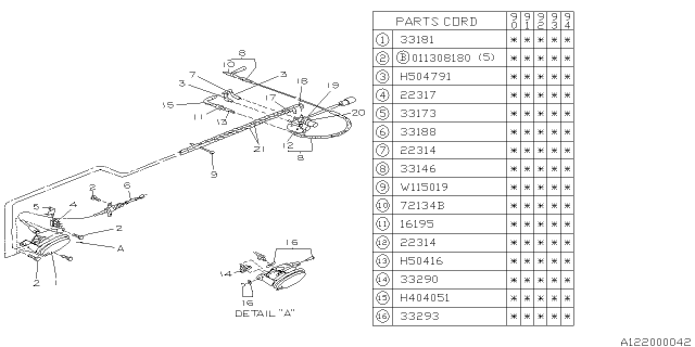 1993 Subaru Loyale Transfer Control Diagram 1