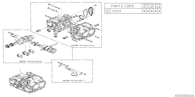1992 Subaru Loyale Short Block Engine Diagram