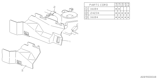 1993 Subaru Loyale Cover - Engine Diagram