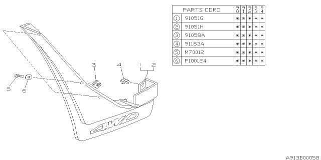 1991 Subaru Loyale Protector Diagram 1