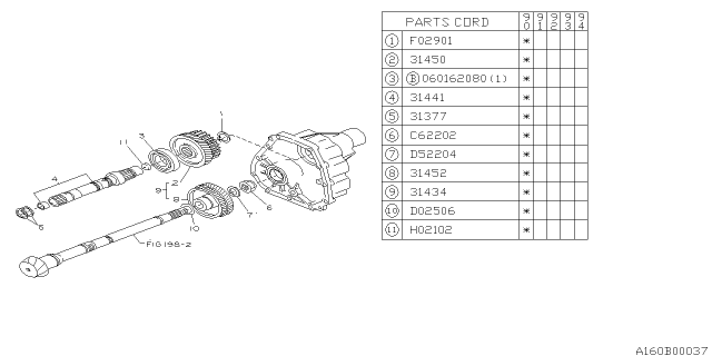 1990 Subaru Loyale Reduction Gear Diagram 3