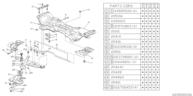 1993 Subaru Loyale Front Suspension Diagram 1