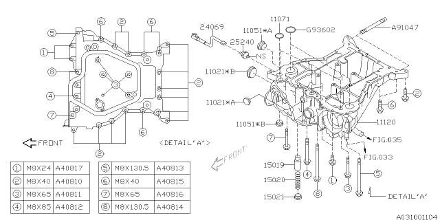 2006 Subaru Tribeca Oil Pan Diagram 2