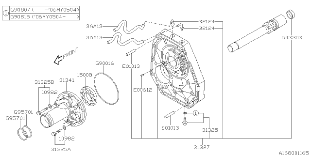 2007 Subaru Tribeca Automatic Transmission Oil Pump Diagram 1