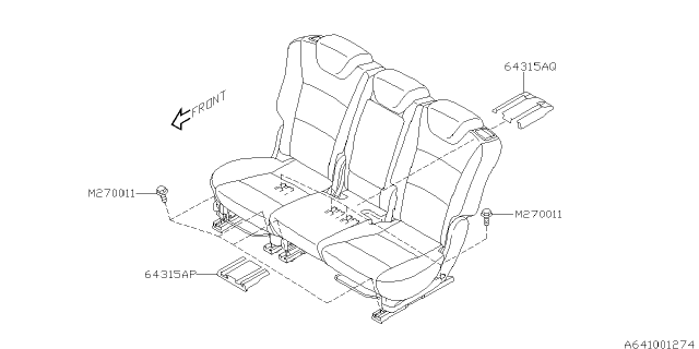 2014 Subaru Tribeca Rear Seat Diagram 4