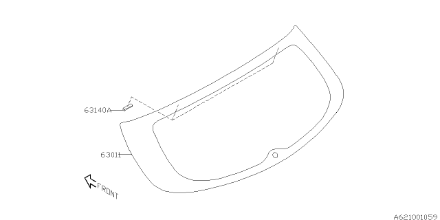 2011 Subaru Tribeca Back Door Glass Diagram