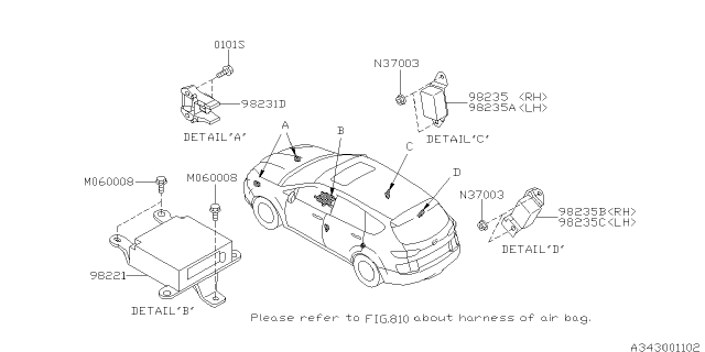 2006 Subaru Tribeca Control Unit(Ab C) Diagram for 98221XA00A