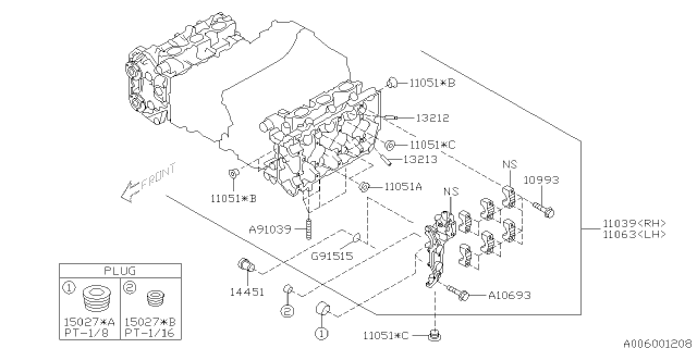 2008 Subaru Tribeca Cylinder Head - Diagram 1