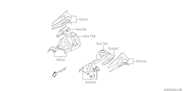 2008 Subaru Tribeca Body Panel Diagram 9