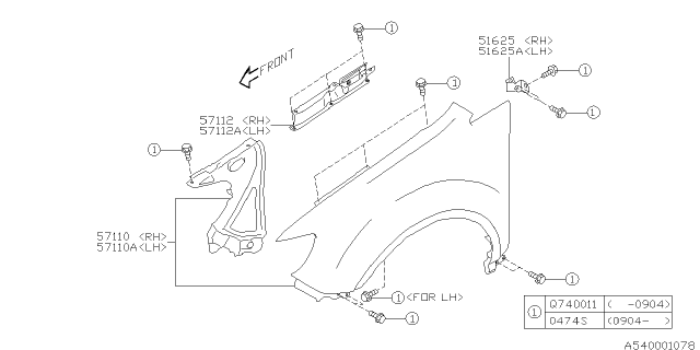 2007 Subaru Tribeca Fender Diagram 2