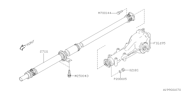 2011 Subaru Tribeca Propeller Shaft Diagram