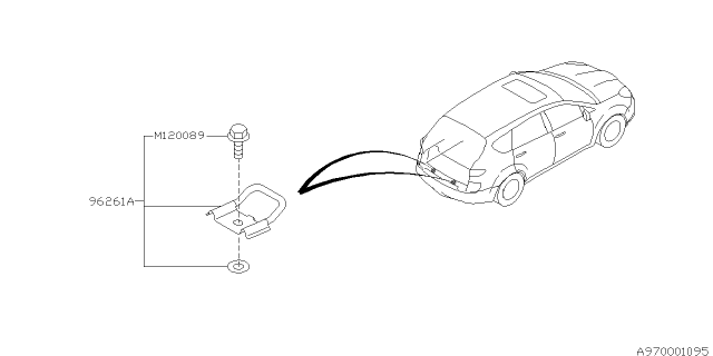 2007 Subaru Tribeca Child ANCH Set Diagram for 96261XA00A