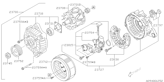 2008 Subaru Tribeca Alternator - Diagram 2